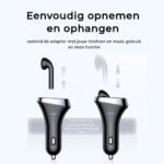 Joyroom Auto USB adapter met oordopje voor telefoongesprekken | JR-CP1 - Afbeelding 3