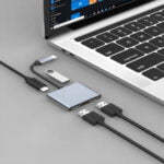 Slimtron USB-C naar 2* 4K HDMI docking station