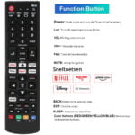 LG Universele Afstandsbediening met Appknoppen (Netflix, Disney, Rakuten, Prime Video) - Afbeelding 6