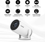Melmö Mini Beamer - Projector - 4K Support - Ingebouwde Speaker - Wifi 6/BT 5.0 - Android 12.0 OS - Wit - Afbeelding 2