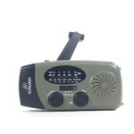 Slimlogy R3 Mini 2000 mAh Noodradio & Nood zaklamp laadbaar met crank - olijfgroen