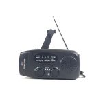 Slimlogy R3 Mini 2000 mAh Noodradio & Nood Zaklamp – Laadbaar met Crank – Zwart