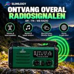 Slimlogy R3 Pro Solar Noodradio & Zaklamp – 20.000 mAh Powerbank – Met Crank & Zonnepaneel - Afbeelding 6