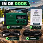 Slimlogy R3 Pro Solar Noodradio & Zaklamp – 20.000 mAh Powerbank – Met Crank & Zonnepaneel - Afbeelding 7