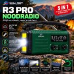 Slimlogy R3 Pro Solar Noodradio & Zaklamp – 20.000 mAh Powerbank – Met Crank & Zonnepaneel - Afbeelding 8