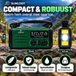 Slimlogy R3 Pro Solar Noodradio & Zaklamp – 20.000 mAh Powerbank – Met Crank & Zonnepaneel - Afbeelding 9
