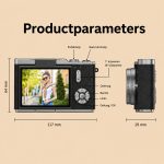 Slimlogy LK007 Pro HD Draaibare Digitale Camera – Zwart - Afbeelding 2