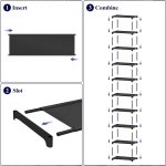 Slimlogy Slimtower schoenenrek - 10 niveaus - stapelbaar - 33x33x173 cm - Afbeelding 3