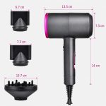 Slimlogy 1800-2000W Krachtige Föhn met Diffuser – Warm & Koud – 2 Blaasmonden – Professionele Haardroger - Afbeelding 5