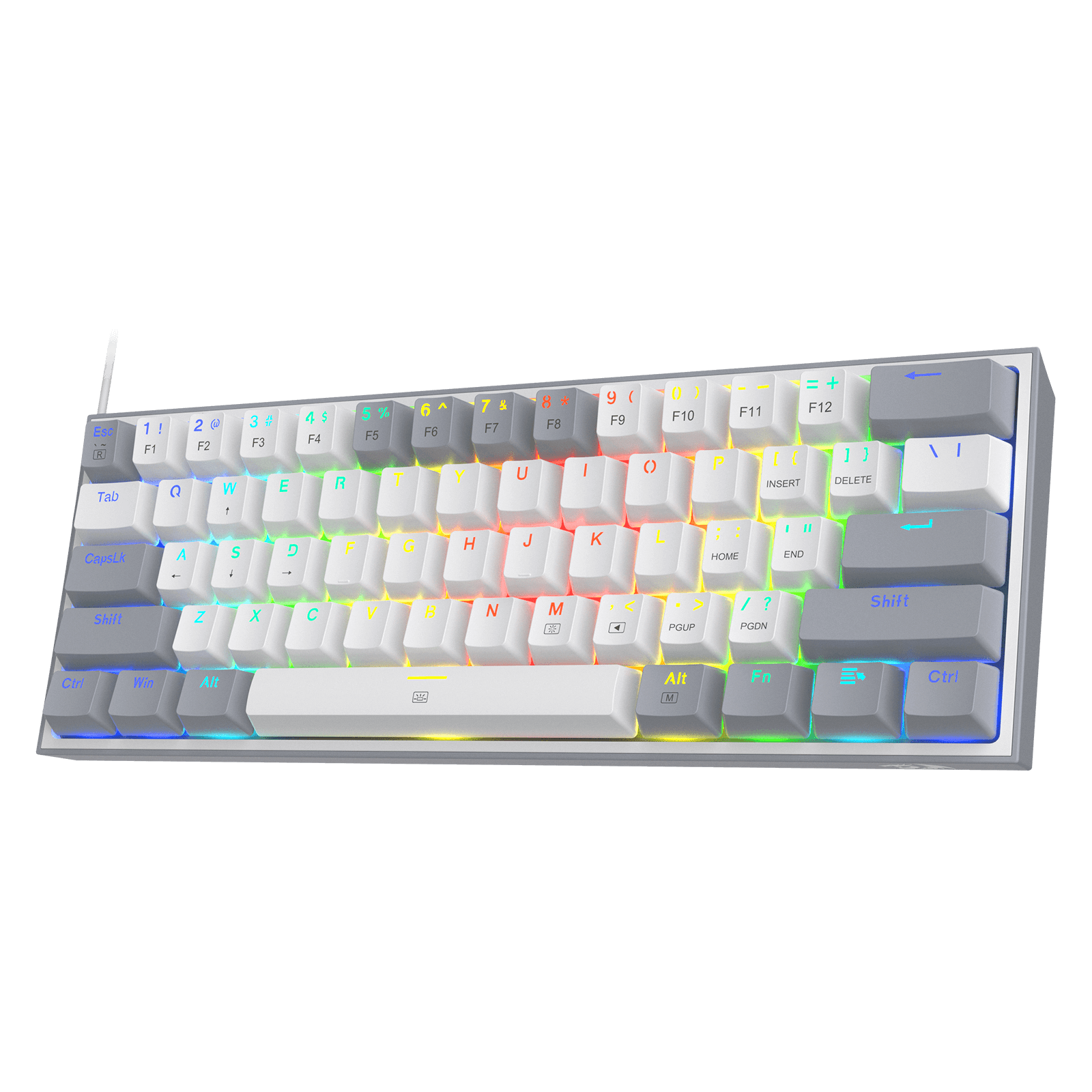Redragon Fizz K617 grijs wit Redragon Fizz K617 grijs wit